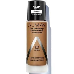 240 Almay Skin Perfecting Comfort Matte Foundation Hypoallergenic Warm Almond